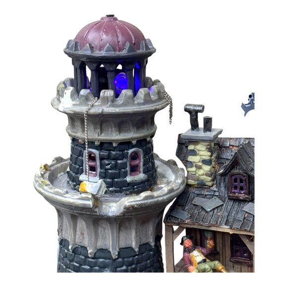 Lemax Spooky Town Isle Of Doom Lighthouse Animated & Sound Halloween Decor READ - Picture 13 of 15